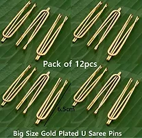 Stylish Golden Safety Saree Pin For Women Sari Brooch For Girls Fancy Latest Accessories For Hijab And Saree Pins For Ladies-thumb2