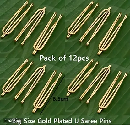 Stylish Golden Safety Saree Pin For Women Sari Brooch For Girls Fancy Latest Accessories For Hijab And Saree Pins For Ladies-thumb3