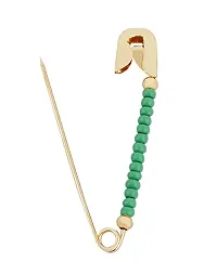 Stylish Colourful Beads Big Sadi Sari Pins Clips Large Safety Pin For Draping Women Saree-thumb1