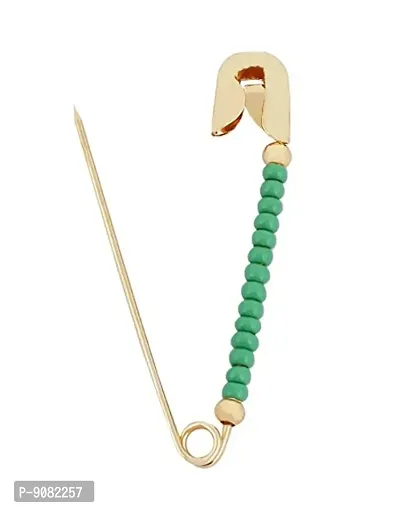 Stylish Colourful Beads Big Sadi Sari Pins Clips Large Safety Pin For Draping Women Saree-thumb2