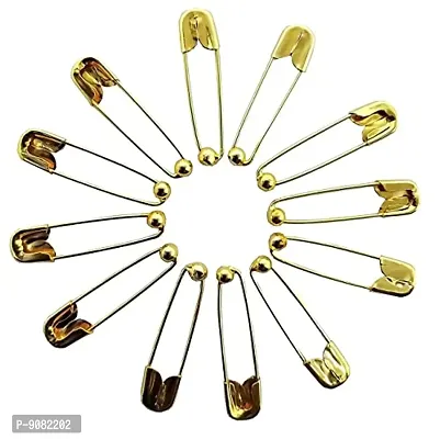 Stylish Premium Small Gold Plated Safety Pins For Saree Nappy Pin Lock Pin For Blanket Sweater Perfect For Clothes Craft Sewing Pinning Hijab Pin For Women And Girls-thumb0