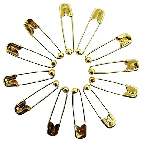Golden Saree Pins pack of 12 