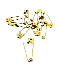 Stylish Premium Small Gold Plated Safety Pins For Saree Nappy Pin Lock Pin For Blanket Sweater Perfect For Clothes Craft Sewing Pinning Hijab Pin For Women And Girls-thumb2