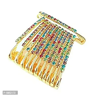 Stylish Designer Single Line Saree Pin Hijab Safety - Safety Pin Broach - Saree Pins For Women - Saree Pin-thumb0