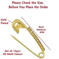 Stylish Designer Single Line Saree Pin Hijab Safety - Safety Pin Broach - Saree Pins For Women - Saree Pin-thumb1