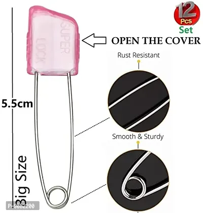 Stylish Premium Quality Sari Brooch Pins Strong Safety Locking Pins For Babies Baby Cloth Diaper Nappy Saree Pin In Bulk For Women-thumb2