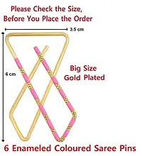 Stylish Strong Safety Pin For Hijab Sari Plates Brooch Pin X Shape Saree Pins For Women-thumb1