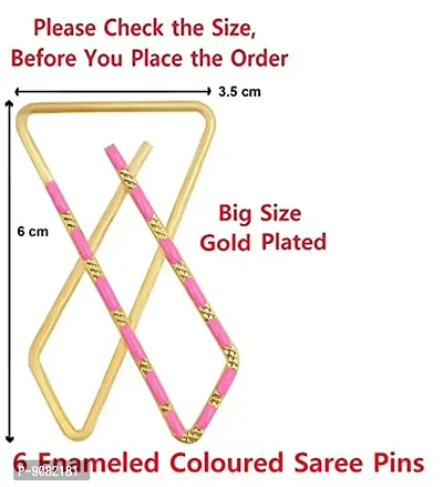 Stylish Strong Safety Pin For Hijab Sari Plates Brooch Pin X Shape Saree Pins For Women-thumb2
