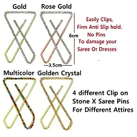 Stylish Combo Set Of Safety Pin Brooch Sadi Sari Saree Pins For Girls Ladies Women-thumb1
