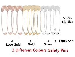 Stylish Big Safety Pins Crafts Sewing And Pinning Saree Draping Pin Clips For Women-thumb1