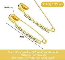 Stylish Saree Safety Pins Brooches Sweater Shawl Clips Faux Crystal Brooches Shiny Brooch Pins For Women Or Girls-thumb2