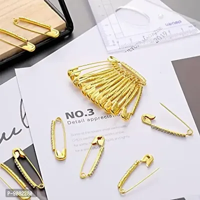 Stylish Saree Safety Pins Brooches Sweater Shawl Clips Faux Crystal Brooches Shiny Brooch Pins For Women Or Girls-thumb4