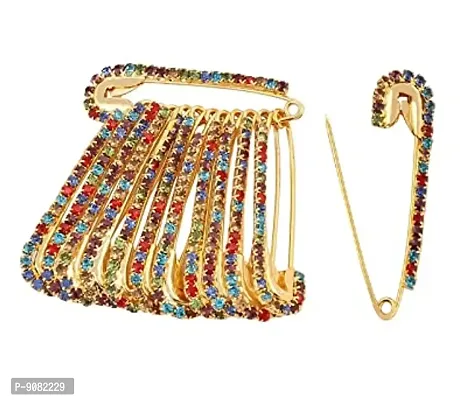Stylish  Brooch Pins Girls Stone Safety Sari Sadi Pin Saree Pins For Women And Ladies-thumb0