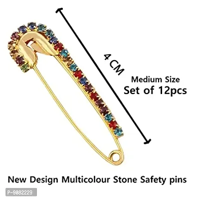 Stylish  Brooch Pins Girls Stone Safety Sari Sadi Pin Saree Pins For Women And Ladies-thumb2