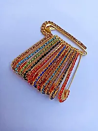 Stylish  Brooch Pins Girls Stone Safety Sari Sadi Pin Saree Pins For Women And Ladies-thumb3