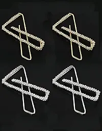 Stylish Colourful Traditional Safety Pin Saree Pin Hijab Pin Sari Pin Broch Brooch For Women And Girls-Combo 4Pcs-thumb2