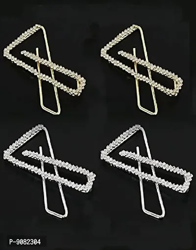 Stylish Colourful Traditional Safety Pin Saree Pin Hijab Pin Sari Pin Broch Brooch For Women And Girls-Combo 4Pcs-thumb3