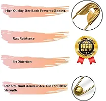 Stylish Premium Gold Plated Big Saree Safety Pin Nappy Lock Pin For Clothes Crafts Sewing Sadi Sari Pins For Women And Girls-thumb4