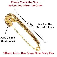 Stylish Stone Safety Saree Pin For Women Sari Brooch For Girls Sadi Pins For Ladies-thumb2