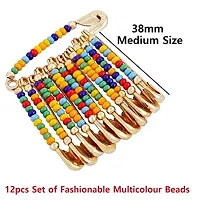 Stylish Fashionable Beads Safety Pin Saree Pony Drapping Brooch Chira Sadi Pin For Women-thumb2
