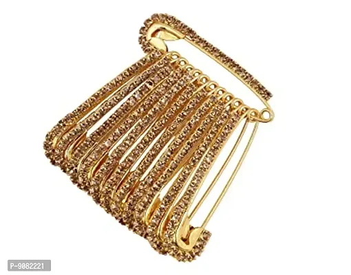 Fancy Unique Design Multi Color Gold Finish Designer Pin Brooch, For Saree  at Rs 20/piece in Surat