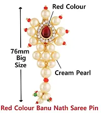 Stylish Traditional Maharashtrian Jewellery Peshwai Nath Saree Nauwari Sari Sadi Safety Pin For Women-thumb1
