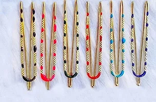 Stylish Sareepins Set Fancy Colourful U Pins Set Brooches Safety Sadi Sari Pins Hijab Brooch Pin For Women - Pack Of 12 Pieces U Saree Pins-thumb2