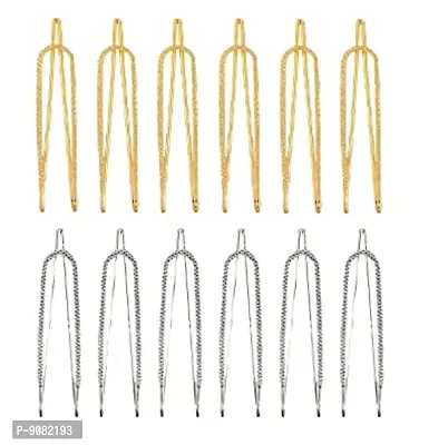 Stylish Large Clip On Safety Saree Pins Combo Sets For Women Sadi Pin Ladies Fancy Brooch Pins For Girls-thumb5