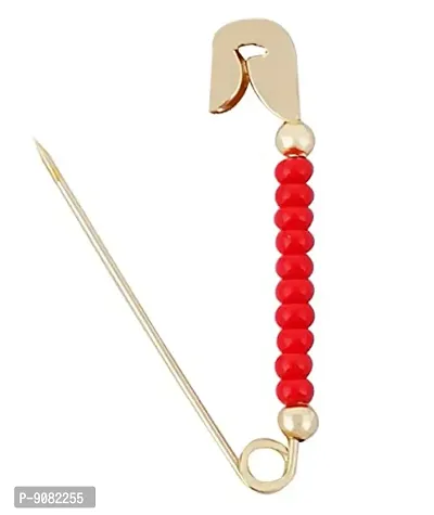 Stylish Beads Safety Saree Sadi Brooch Pin For Girls And Women-thumb2