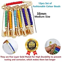 Stylish Beads Safety Saree Sadi Brooch Pin For Girls And Women-thumb2