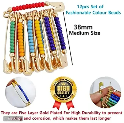 Stylish Beads Safety Saree Sadi Brooch Pin For Girls And Women-thumb3