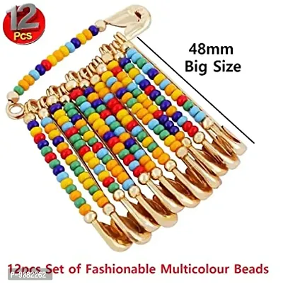 Stylish Saree Pin Mix Beads Safety Sadi Sari Pins For Ladies Dupatta Chunri Scarf Pins For Women Sarees-thumb4