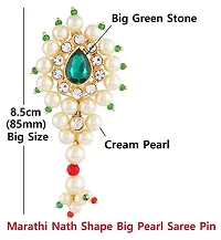 Stylish Maharashtrian Traditional Jewellery Nath Nauvari Saree Safety Pins Marathi Dressing Pins For Women-thumb1