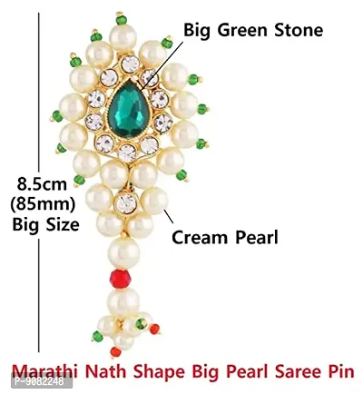 Stylish Maharashtrian Traditional Jewellery Nath Nauvari Saree Safety Pins Marathi Dressing Pins For Women-thumb2