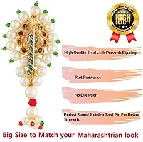 Stylish Maharashtrian Traditional Jewellery Nath Nauvari Saree Safety Pins Marathi Dressing Pins For Women-thumb3