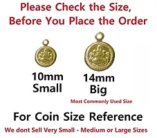 Stylish Real Gold Plated Laxmi Lakshmi Kasu Coin For Jewellery Making Embroidery Aari Work And Pooja - Silver Lakshmi Coin For Jewelry Making-thumb3