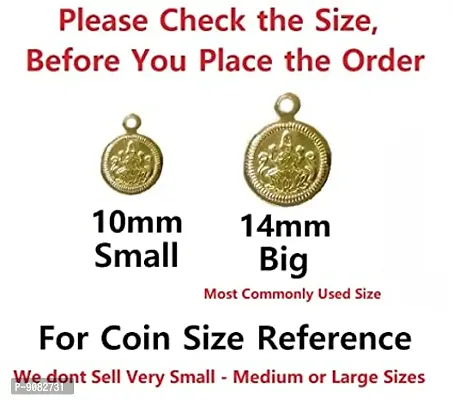 Stylish Real Gold Plated Laxmi Lakshmi Kasu Coin For Jewellery Making Embroidery Aari Work And Pooja - Lakshmi Coin For Blouse 50 Pieces-thumb3