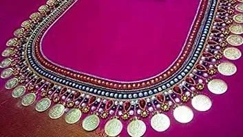 Vama Fashion Light Weight Maha Lakshmi Coin Lakshmi Kasu For Embroidery And Crafts Work- Pack Of 100 Pieces-thumb2