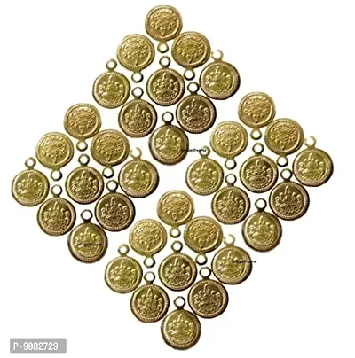 Stylish Real Gold Plated Laxmi Lakshmi Kasu Coin For Jewellery Making Embroidery Aari Work And Pooja - Kasu Coins For Aari Work 200 Pieces-thumb4