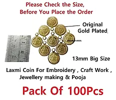 Stylish Light Weight Maha Lakshmi Coin Lakshmi Kasu For Embroidery And Crafts Work- Pack Of 100 Pieces-thumb2