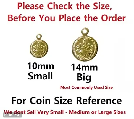 Stylish Real Gold Plated Laxmi Lakshmi Kasu Coin For Jewellery Making Embroidery Aari Work And Pooja- Laxmi Coin For Jewellery Making 100 Pieces-thumb3