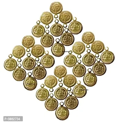 Stylish Real Gold Plated Laxmi Lakshmi Kasu Coin For Jewellery Making Embroidery Aari Work And Pooja- Laxmi Coin For Jewellery Making 100 Pieces-thumb4