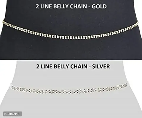 Stylish Multi Stones Designer Kamarband Body Belly Chain Fancy Waist Chain For Women-thumb2