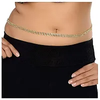 Stylish Gold Plated Body Belly Chain For Women-thumb1