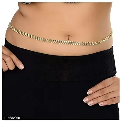 Stylish Gold Plated Body Belly Chain For Women-thumb2