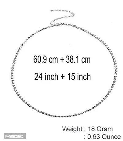 Stylish Silver Plated Waist Belt Jewellery Traditional Belly Chain For Women Stylish-thumb3