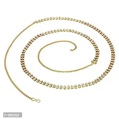 Stylish Golden Gold Plated Waist Belt Hip Chain For Women-thumb0