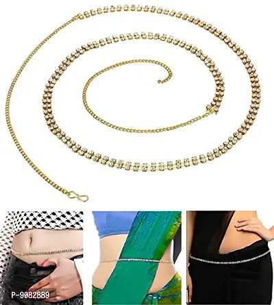 Stylish Golden Gold Plated Waist Belt Hip Chain For Women-thumb5