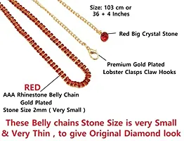 Stylish Gold Belly Hip Chain Kamarpatta Waist Chain Red Kamarband Ottiyanam Kamar Belt For Women-thumb1