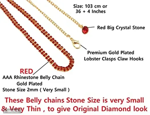 Stylish Gold Belly Hip Chain Kamarpatta Waist Chain Red Kamarband Ottiyanam Kamar Belt For Women-thumb2